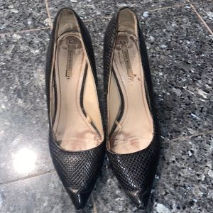 Zara black snakeskin stilettos